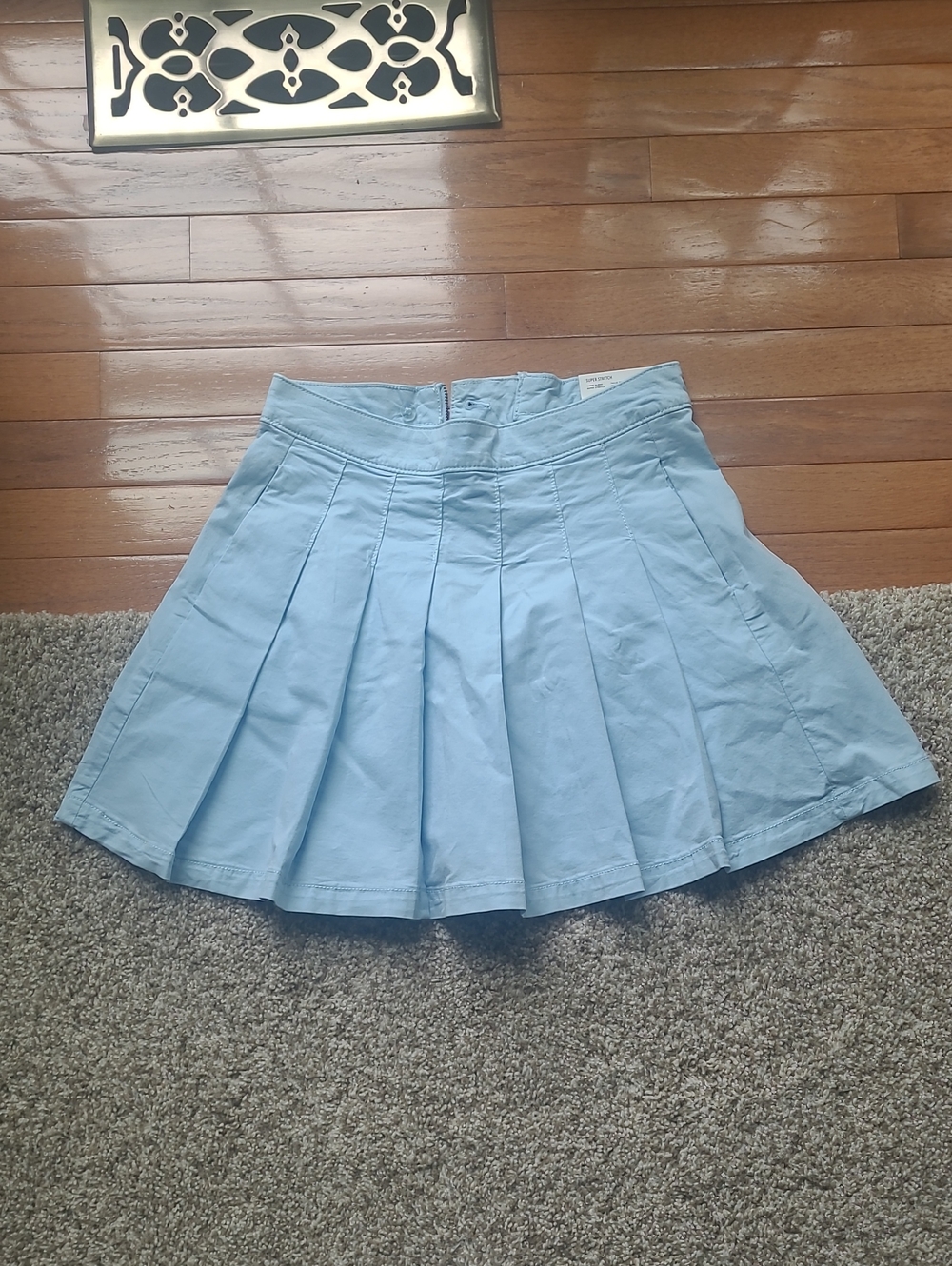 American Eagle Outfitters Light Blue Pleated Skater Skirt